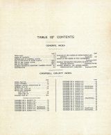 Table of Contents, Campbell County 1911